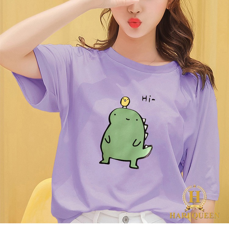 FREE SHIP ĐƠN TỪ 50K Áo phông Hi khủng long nhiều màu HARI0320 1
