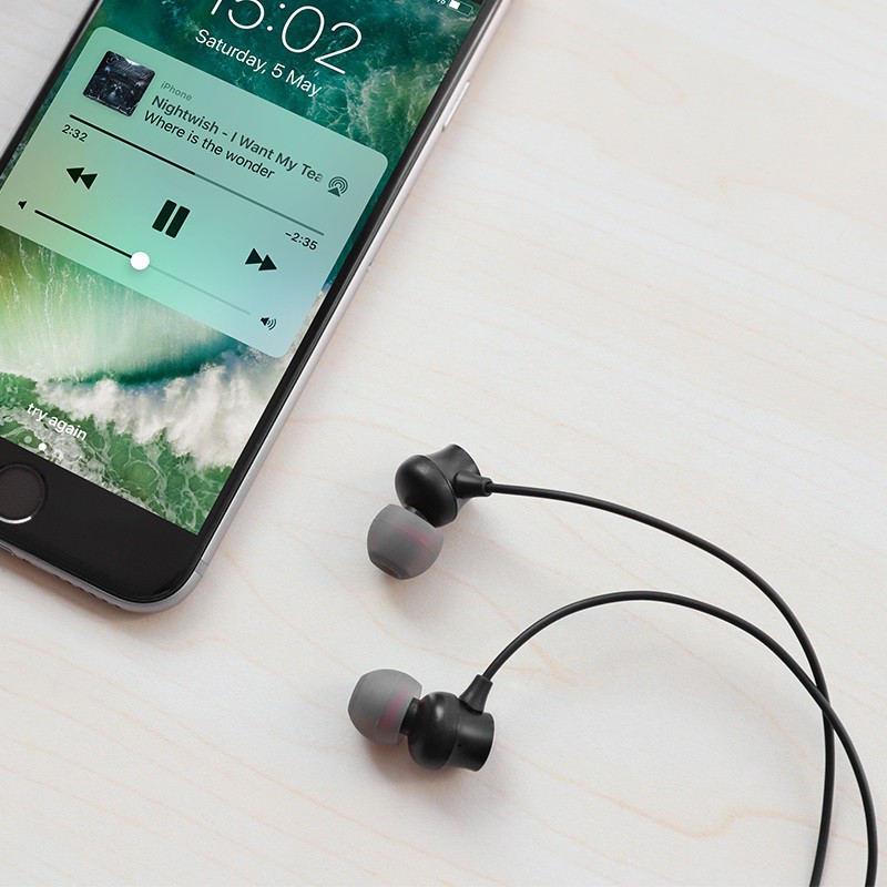 Tai nghe liền dây HOCO M51 có micro chân tròn 3.5mm Dành cho ĐT i-Phone táo Huawei Samsung Oppo Realme