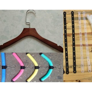 Combo 10 móc gỗ nâu, 10 dây lạt và 10 móc xốp trẻ em