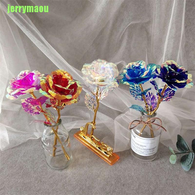Hoa Hồng Giấy Nhôm Màu Vàng Sáng Tạo Làm Quà Tặng Valentine / Đám Cưới