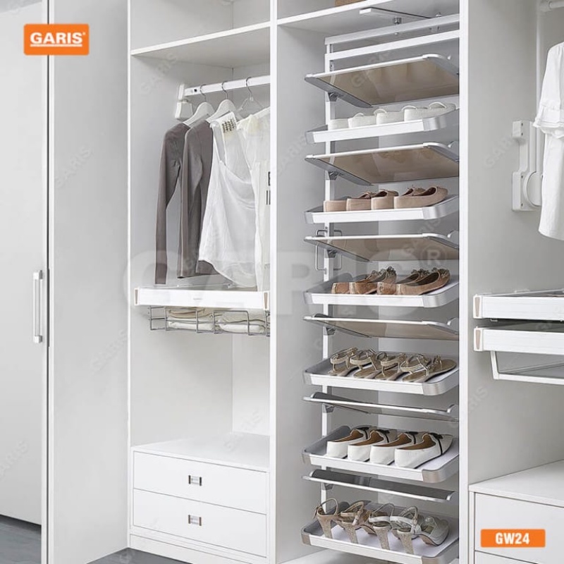 Giá Để Giày Xoay 360° Garis GW24 - Sức Chứa 36-48 Đôi Giày