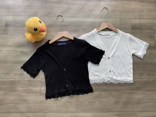 Áo thun crotop phối ren