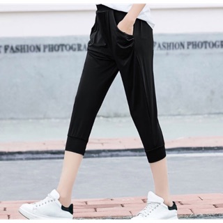 Quần harem big size thun lỡ màu đen size lớn 75-100kg