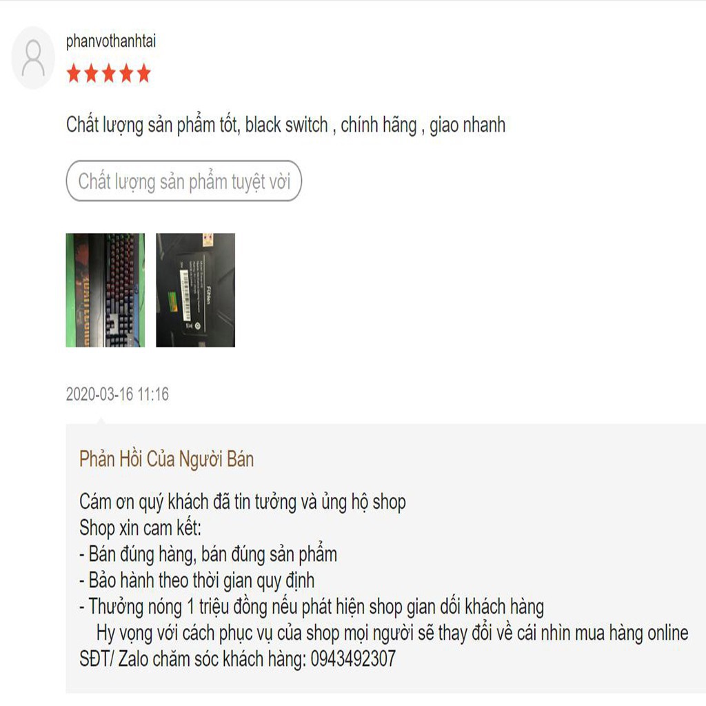 Bàn phím cơ Fuhlen Eraser - Fuhlen E, Blue Switch, Led Rainbow 7 màu ( Chính hãng NINZA phân phối )