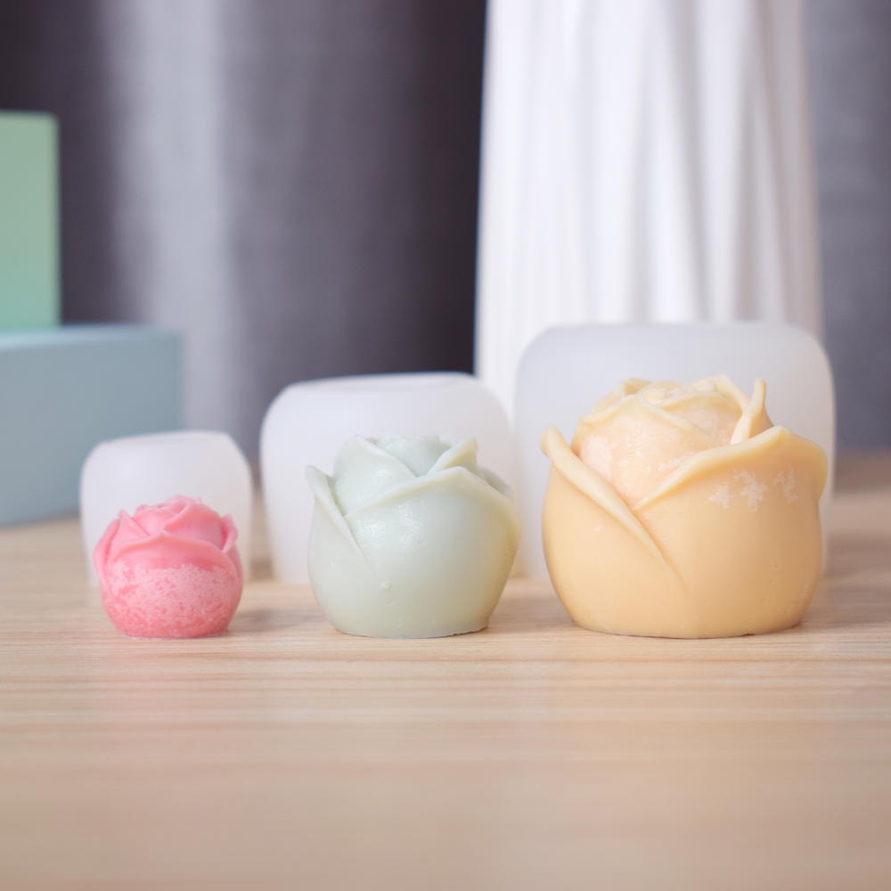 Khuôn Silicone Làm Nến Thơm Hình Hoa Hồng