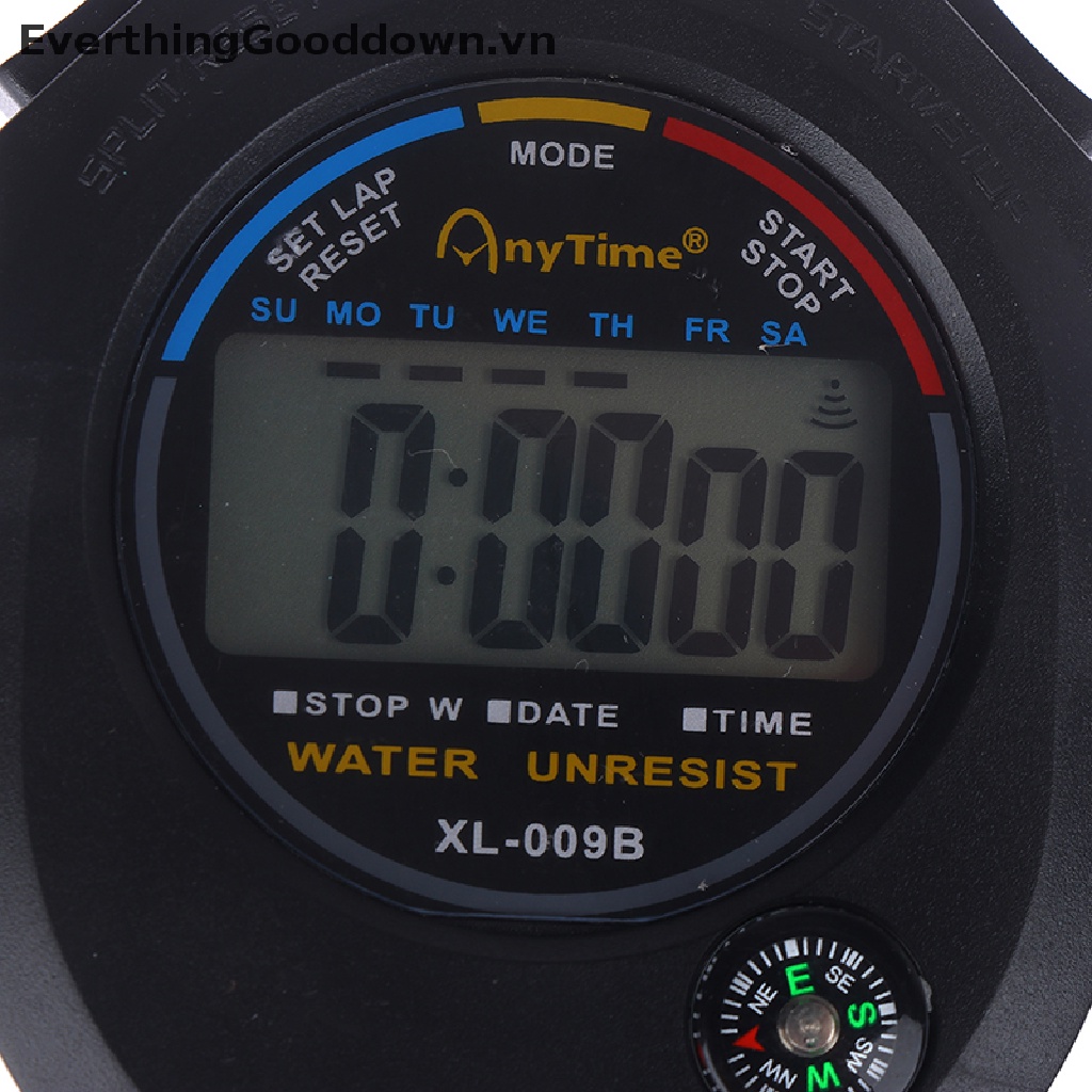 Everthinggooddown Đồng Hồ Đếm Ngược Thời Gian Màn Hình LCD Kỹ Thuật Số Chống Thấm Nước Kèm Dây Đeo