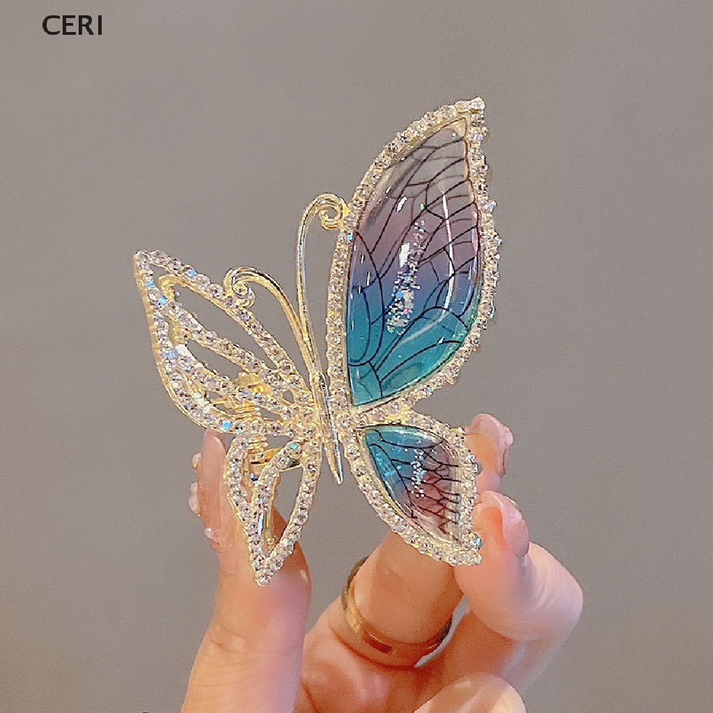 Kẹp Tóc Hình Bướm / Cá Mập Màu Nhám Thời Trang Cho Nữ