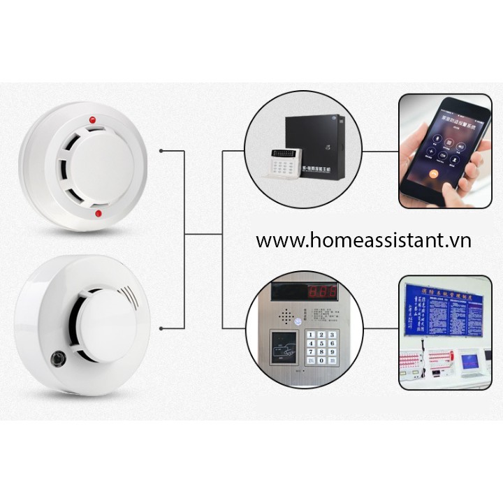 Đầu Báo Khói Cảm Biến Cháy Quang Điện Nối Dây 12V DC PS03