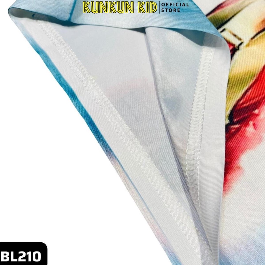 Bộ ba lỗ bé trai thun lạnh in 3d hoạt hình Ironman Kunkun Kid BL210, quần áo trẻ em size đại