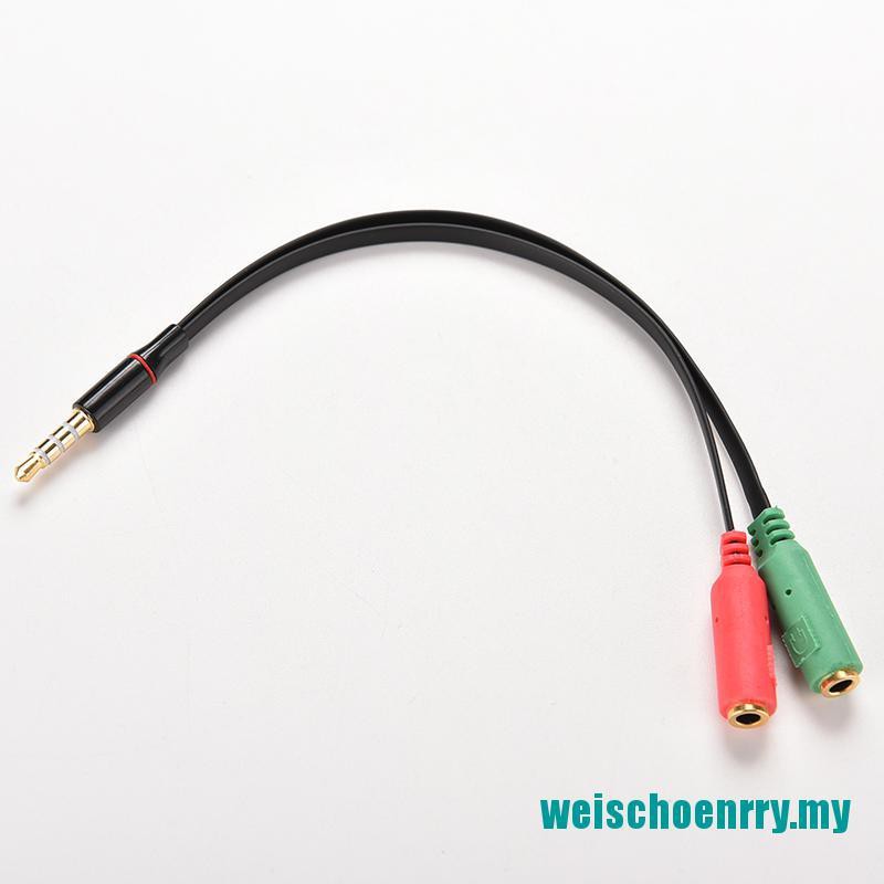 Cáp Chia Tai Nghe 1x3.5mm Aux Audio Mic Splitter Cable Male To 2 Female