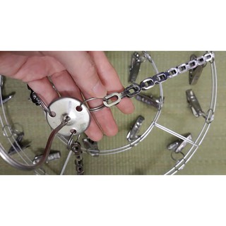 Móc chùm Inox tròn dầy, móc nhựa gấp gọn phơi quần áo trẻ em
