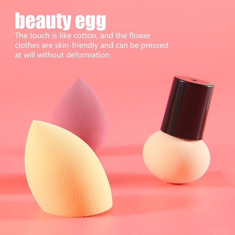 Set 3 Mút Trang Điểm Mềm Mại Hình Nấm Không Thấm Hút Mồ Hôi