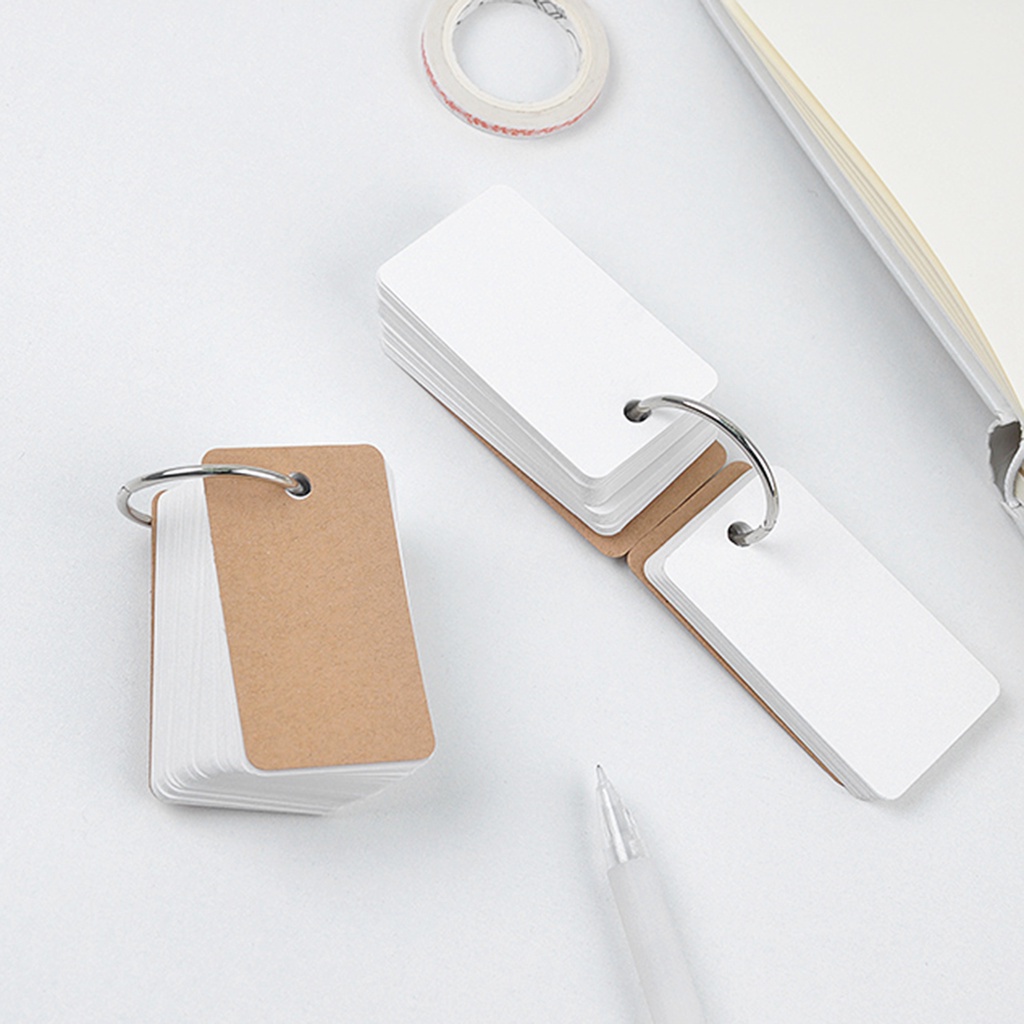 Sổ Tay Mini Bằng Giấy Kraft Có Vòng Nhẫn Kim Loại DIY