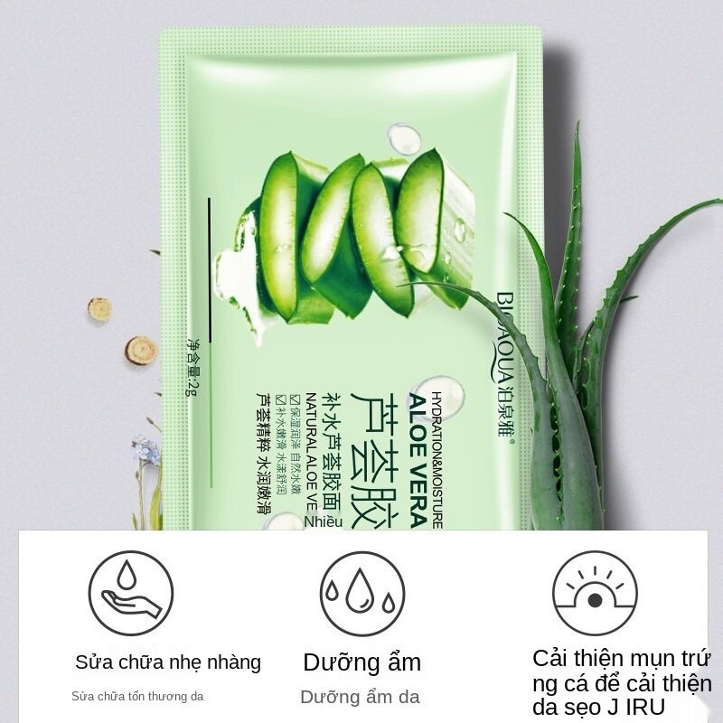 Mặt Nạ Ngủ Gel Lô Hội Bioaqua Dưỡng Ẩm Se Khít Lỗ Chân Lông Giúp Sáng Da