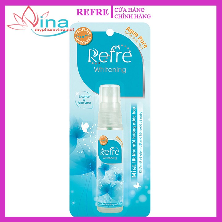 Xịt Khử Mùi Refre Deodorant Whitening Perfume 30ml đủ mùi