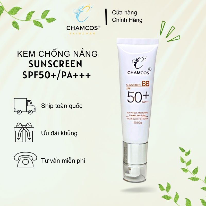 Kem Chống Nắng Chamcos Sunscreen Bb Spf50+/Pa+++ Chamcos