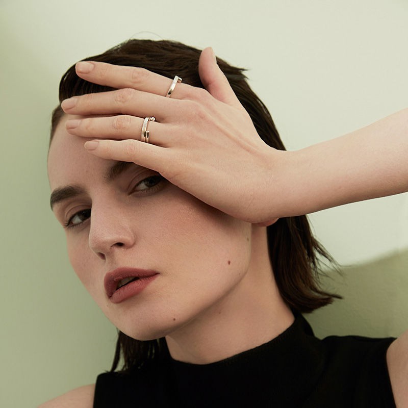 Mistova designer jewellery brand 2020 new fashion and popular circular square ring high sense of ring [posted on June 24]