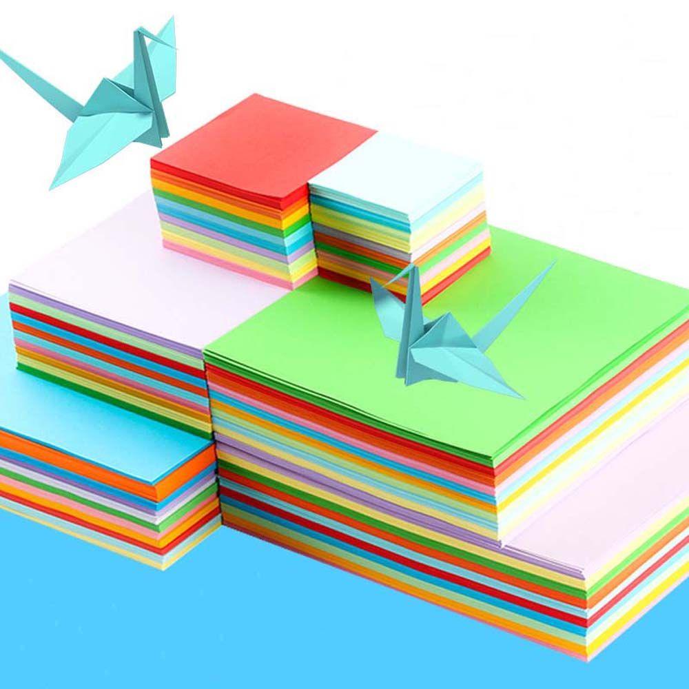 Giấy Xếp Origami Hình Vuông Hai Mặt Nhiều Màu Sắc Dùng Trang Trí Tường