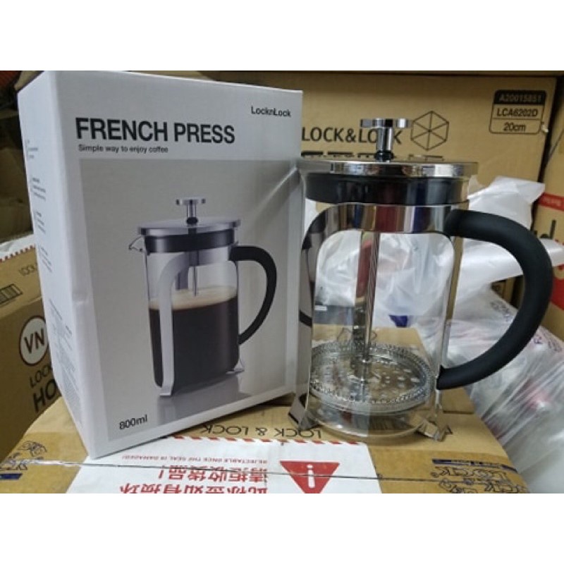 BÌNH PHA CÀ PHÊ FRENCH PRESSURE LOCK&amp;LOCK 800ML LLG018 LLG019