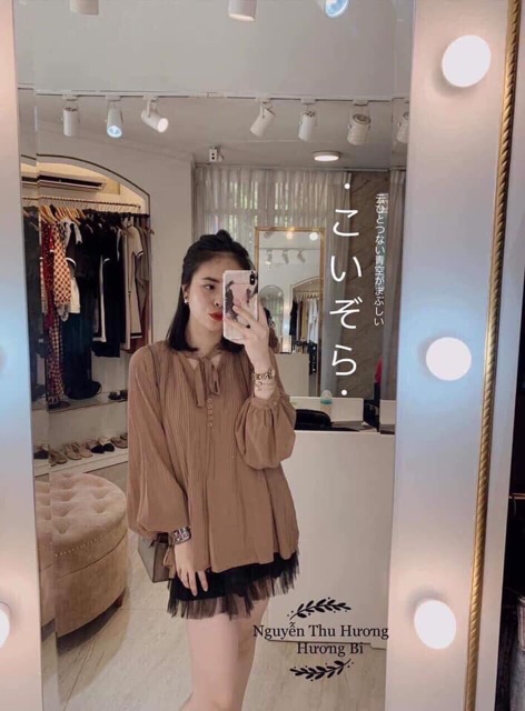 Áo voan xếp ly siêu xinh