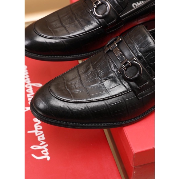 Giày tây lười da thật nhập khẩu mẫu mới lịch lãm cho nam thương hiệu Salvatore Ferragamo cao cấp