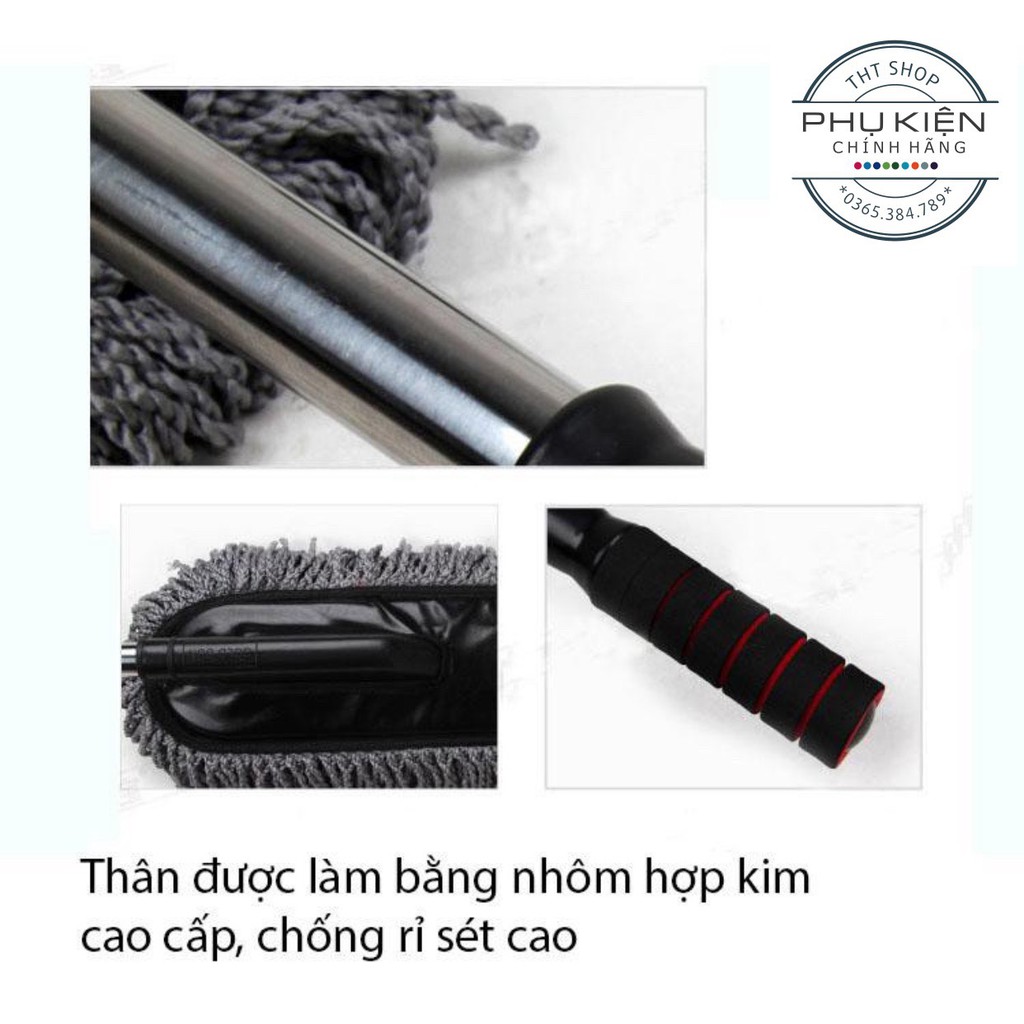[COMBO GIÁ SỐC] Chổi Vệ Sinh Có Điều Chỉnh Lau Rửa Ô Tô Đa Năng Tặng 2 Khăn Lau Xe