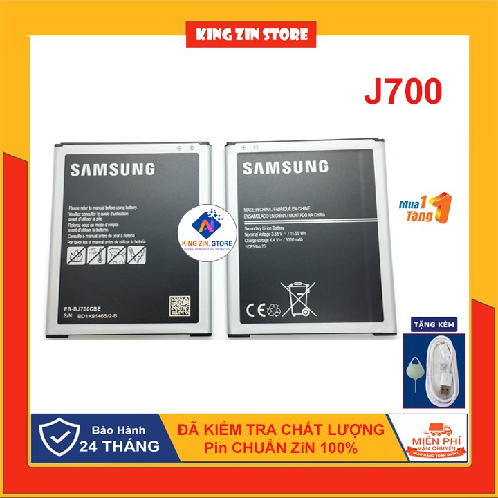 Pin Samsung Galaxy J7 2015 (J700), J7 Duo, On 7 (2015), J4 2018 dung lượng 3000mAh Chuẩn Zin - Tặng kèm Cáp sạc