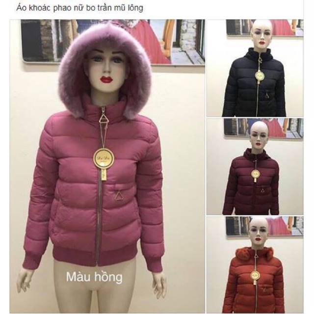 Khoác phao mũ lông