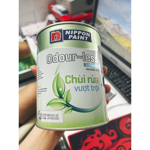 Nippon Trắng hiệu quả lâu  chùi Sơn nội thất 1kg hàng chính hãng Nhật Bản