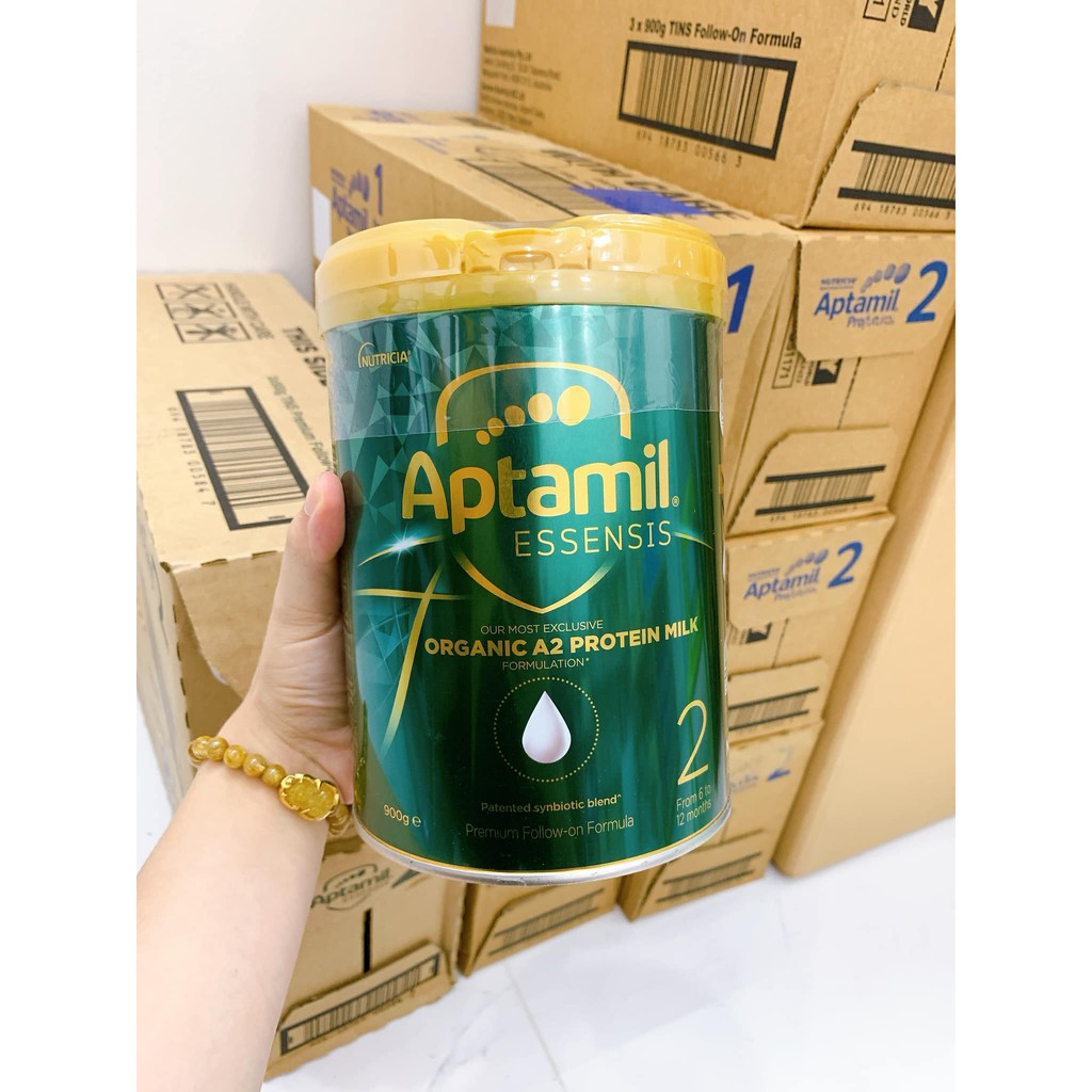 Sữa Aptamil Essensis Số 3, 2,1 Dòng Sữa Hữu Cơ Organic Tăng Đề Kháng Hộp 900G Nhập Khẩu Nội Địa Úc Hàng Bay Air Date Mới