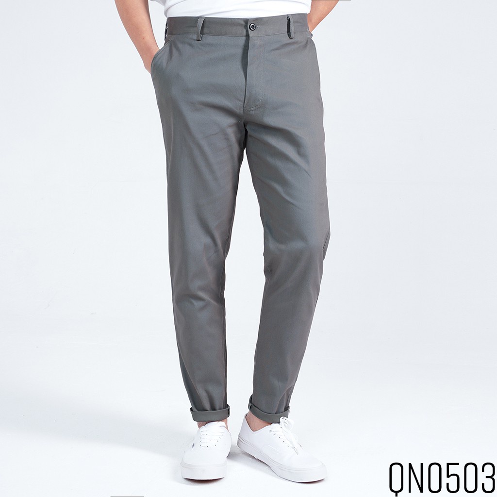 Quần kaki nam basic trơn ROUGH chất kaki dày dặn, Co Giãn - HÀNG MỚI VỀ