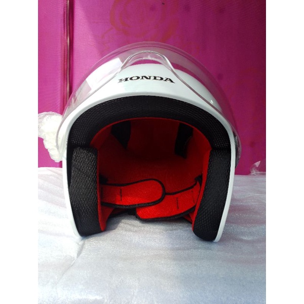 Nón Honda trắng 3/4 hàng nhập theo xe