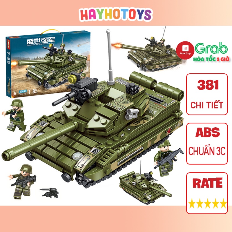 Đồ chơi Lego Xe Tăng 381CT, lego xe quân sự đồ chơi thông minh cho bé