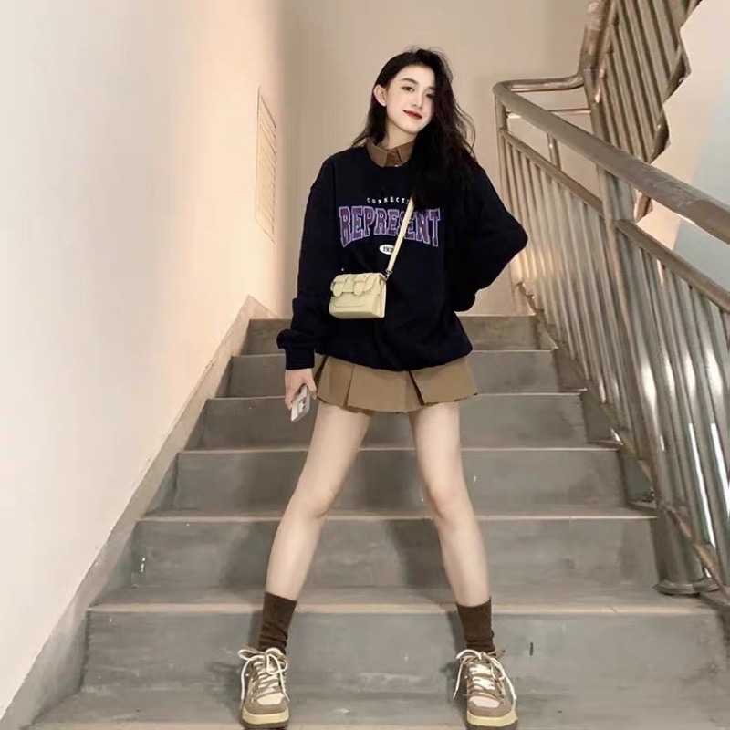 Áo sweater Ulzzang Streetwear Hàn Quốc, áo nỉ da cá cao cấp