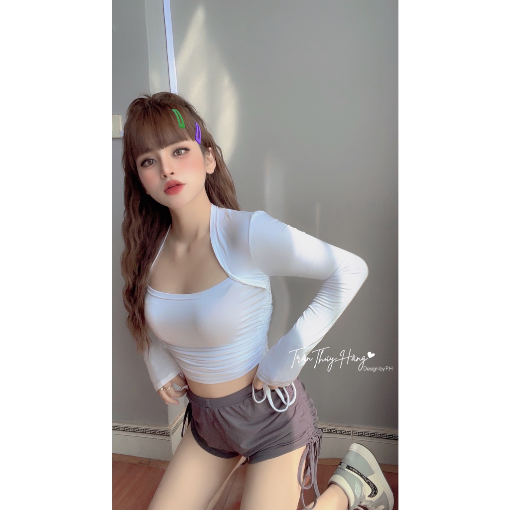 [CÓ SẴN+ẢNH THẬT] Set Áo Quần thun dây rút eo ôm body mẫu mới thu đông 2021 | BigBuy360 - bigbuy360.vn