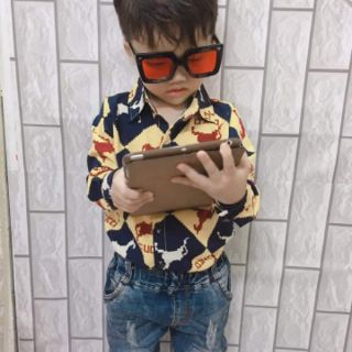 sơ mi dài tay bé trai