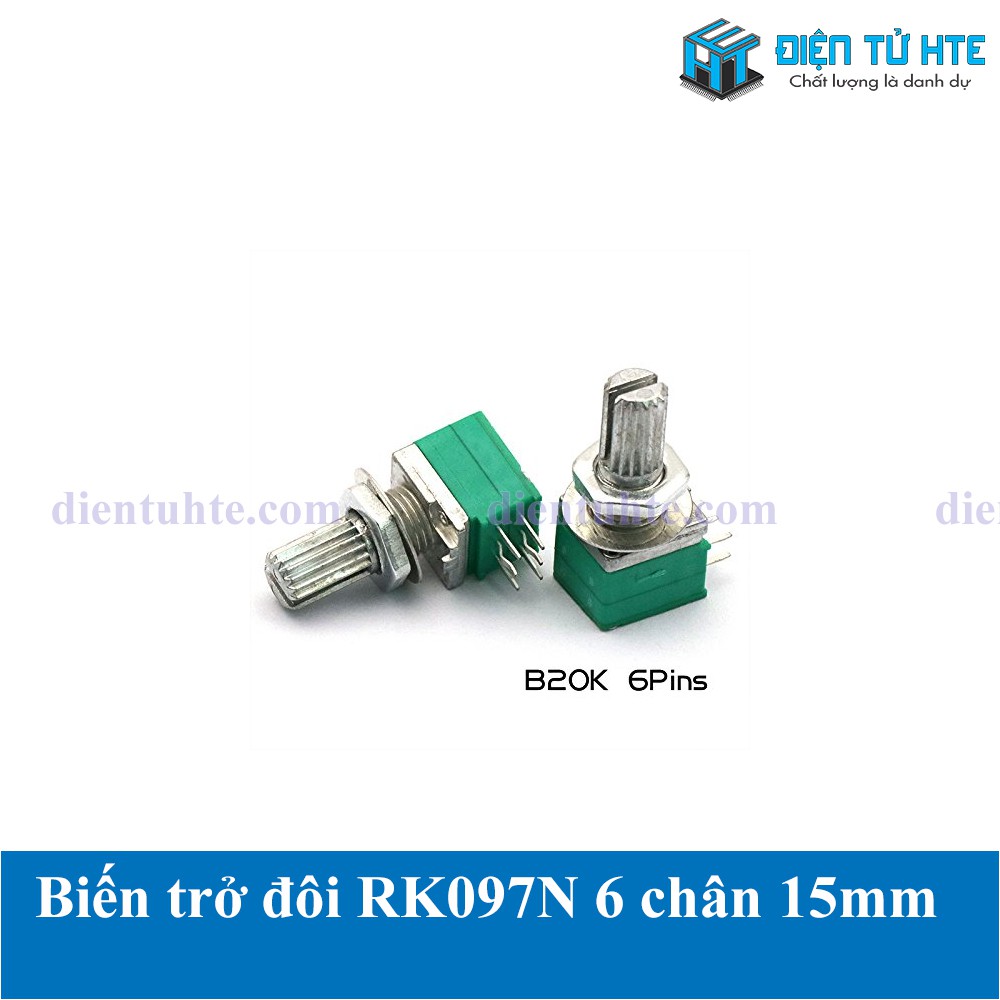 Biến trở Volume đôi RK097G 6 chân 15mm