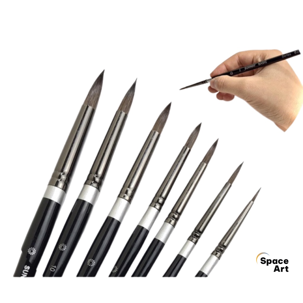Cọ Nhọn Sunway B207 Lông Sóc vẽ màu nước, acrylic