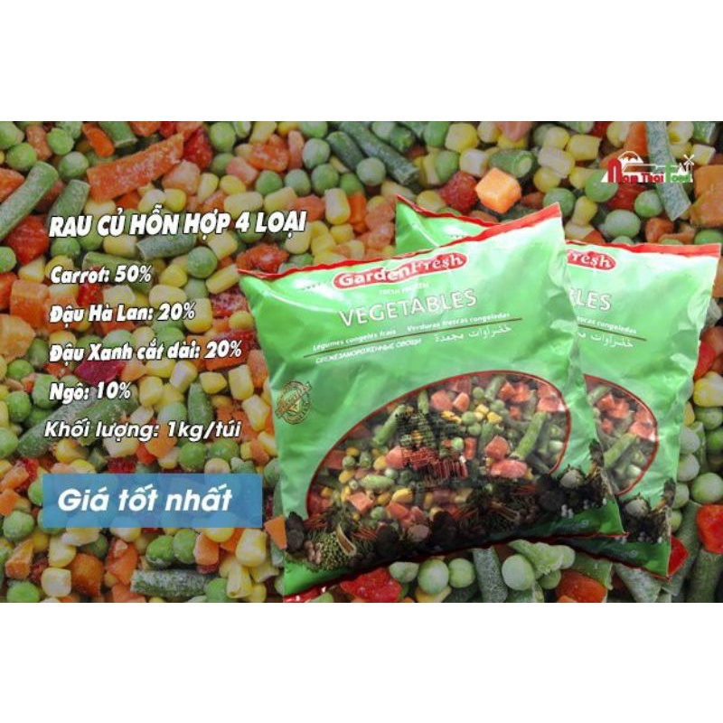 Rau củ hỗn hợp, Đậu Hà Lan, Ngô Ngọt