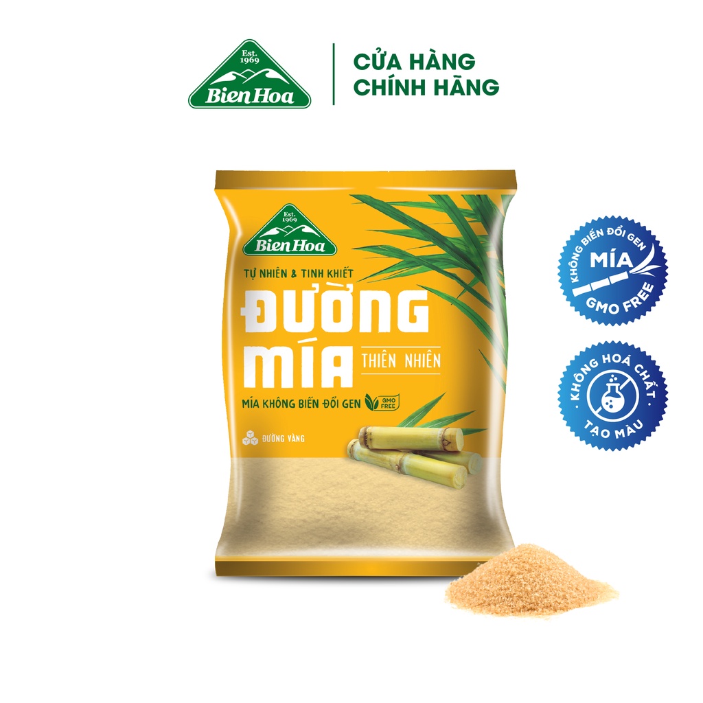 Đường mía thiên nhiên Biên Hòa 1kg/túi