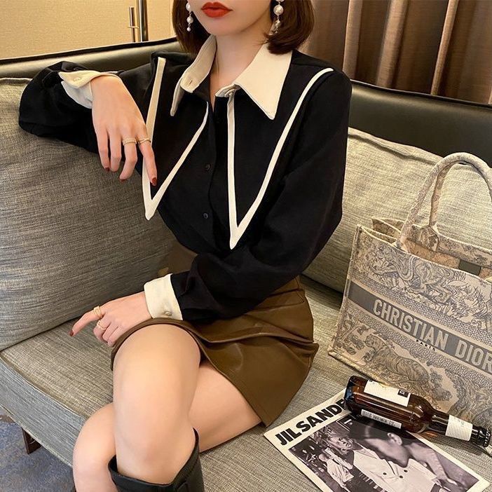 Áo Sơ Mi Nữ Dáng Rộng Phong Cách Retro Hàn Quốc