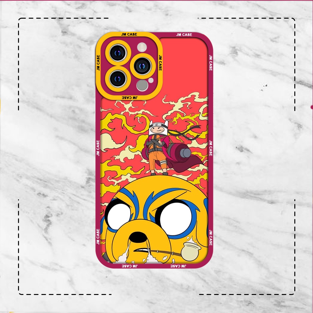 Ốp lưng iphone cạnh vuông JM Case adventure time Naruto 6plus/6s/6splus/7/7plus/8/8plus/x/xs/11/12/pro/max/plus/promax