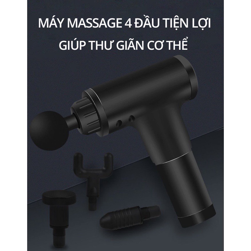 Máy massage cầm tay ⚡️𝐅𝐑𝐄𝐄 𝐒𝐇𝐈𝐏⚡️ máy massage 6 chế độ mát xa cổ vai gáy đánh tan mỡ bụng dễ dàng mang theo- BH 12 tháng