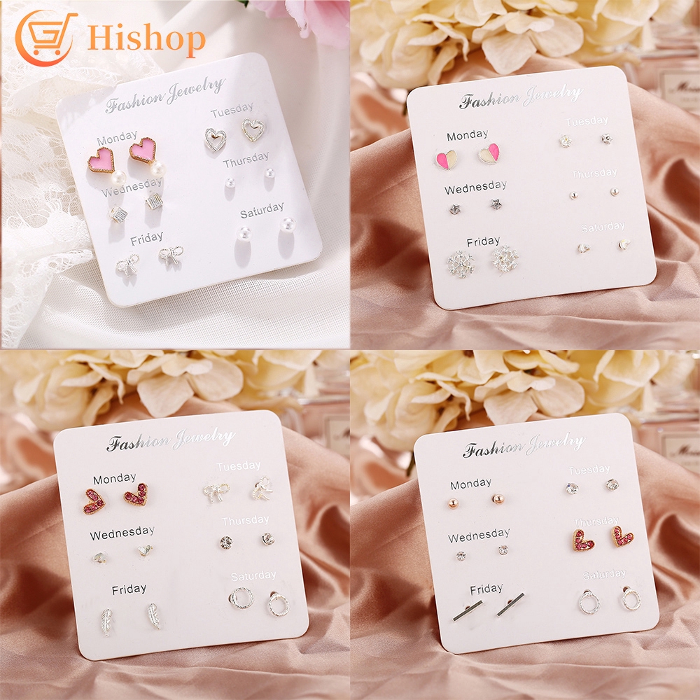 Set khuyên tai thời trang phong cách cho nữ