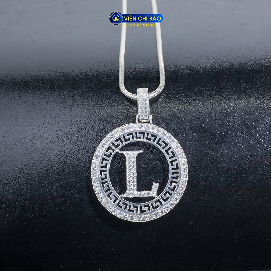 Mặt dây chuyền bạc nam chữ L chất liệu bạc S925 thời trang phụ kiện trang sức nữ Viễn Chí Bảo M300514-LH