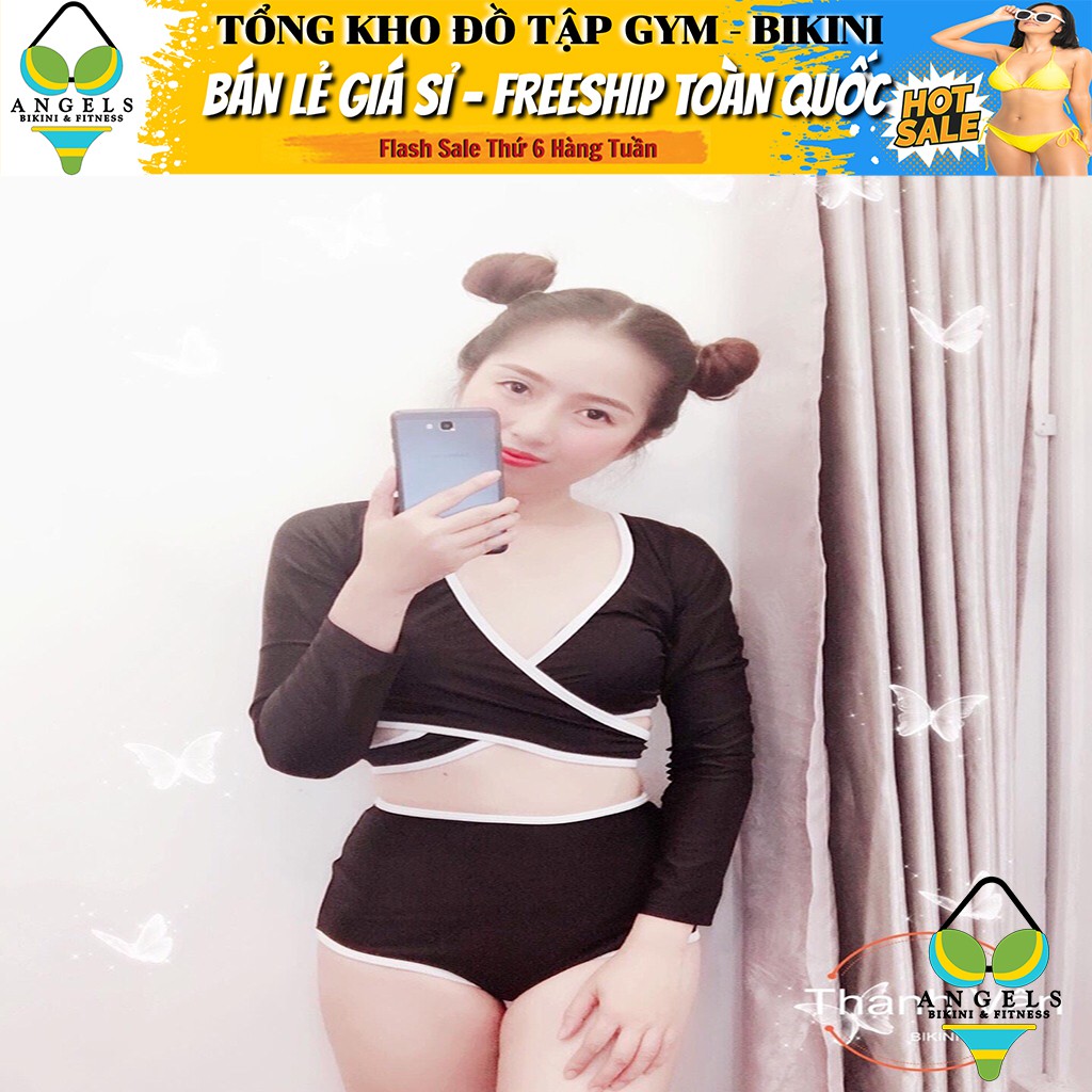 Bikini Bộ Đồ Bơi Hai Mảnh Dài Tay Freesize BHV014 [ Giá Sỉ ] | BigBuy360 - bigbuy360.vn