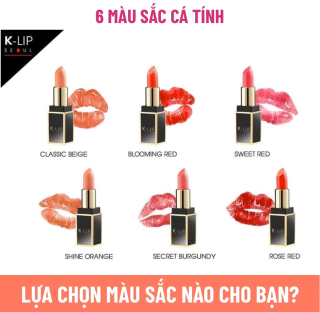 [Mã COSHOT01 hoàn 10% xu đơn 250K] Son Seoul K Lipsticks ( hàng xách tay hàn quốc ) | BigBuy360 - bigbuy360.vn