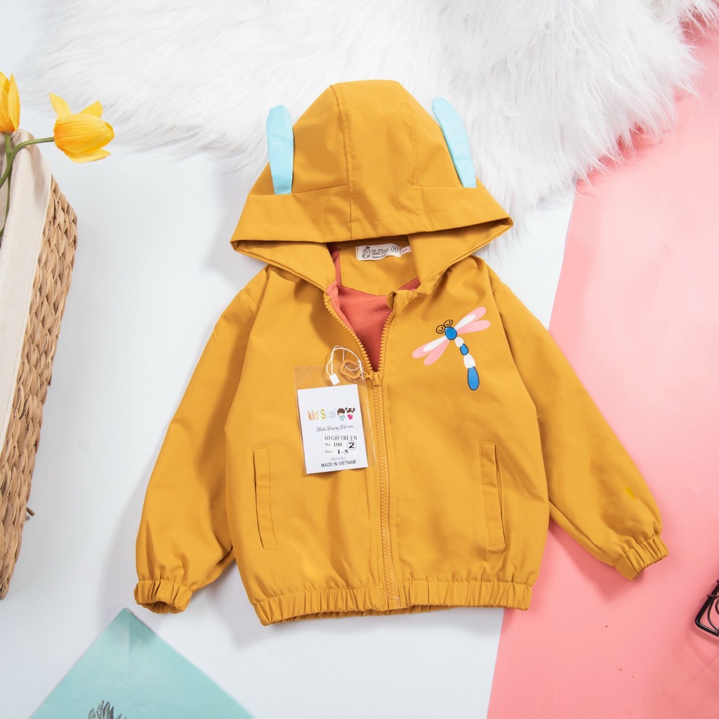 ] Áo khoác gió lót lưới cotton cho bé trai và gái