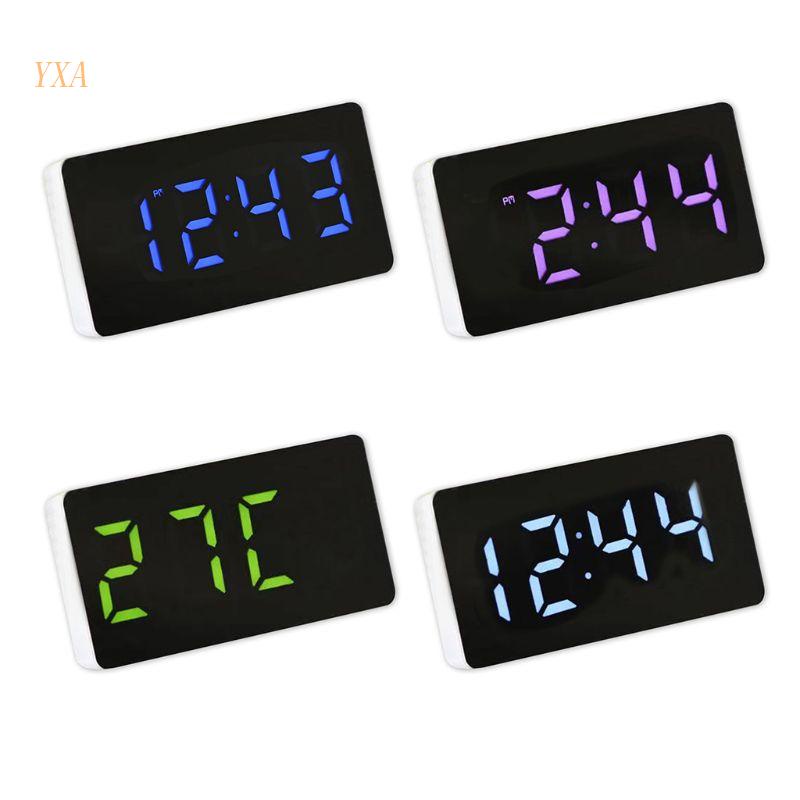 Đồng Hồ Báo Thức Điện Tử Có Đèn LED Mặt Gương Đa Năng