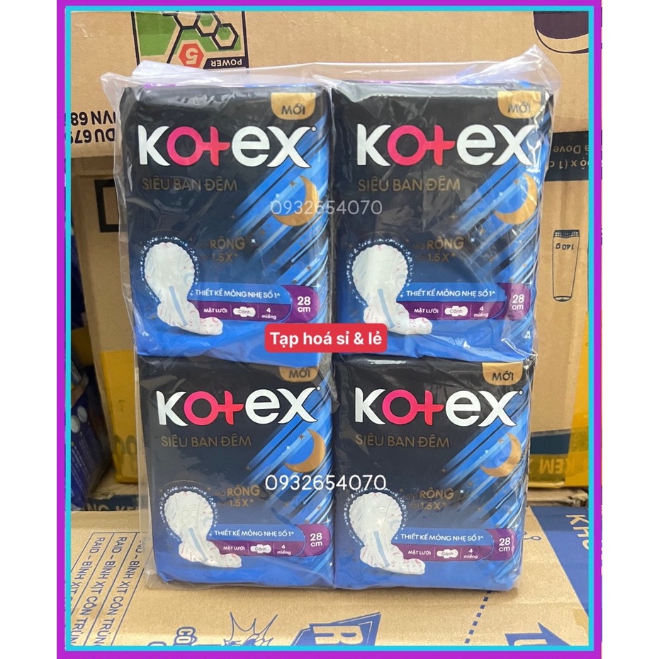 8 Gói Kotex ban đêm 28cm 4mieng